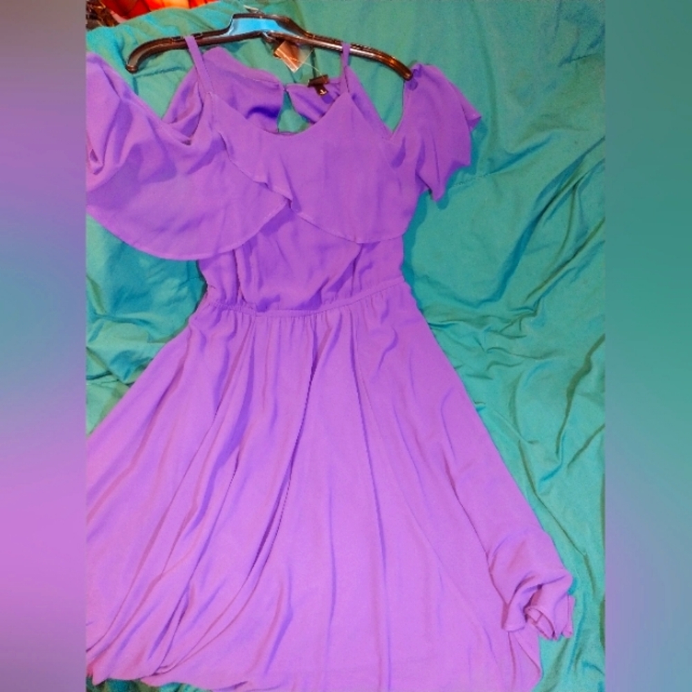 Purple Off-the Shoulder Sundress NWT